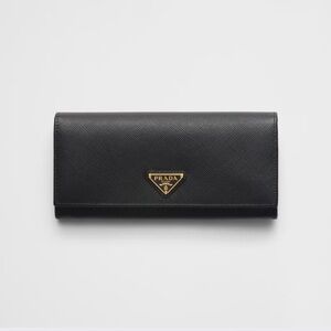 Authentic Prada Classic Black Leather Wallet